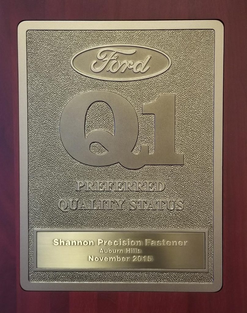 Ford Q1 Certified Supplier
